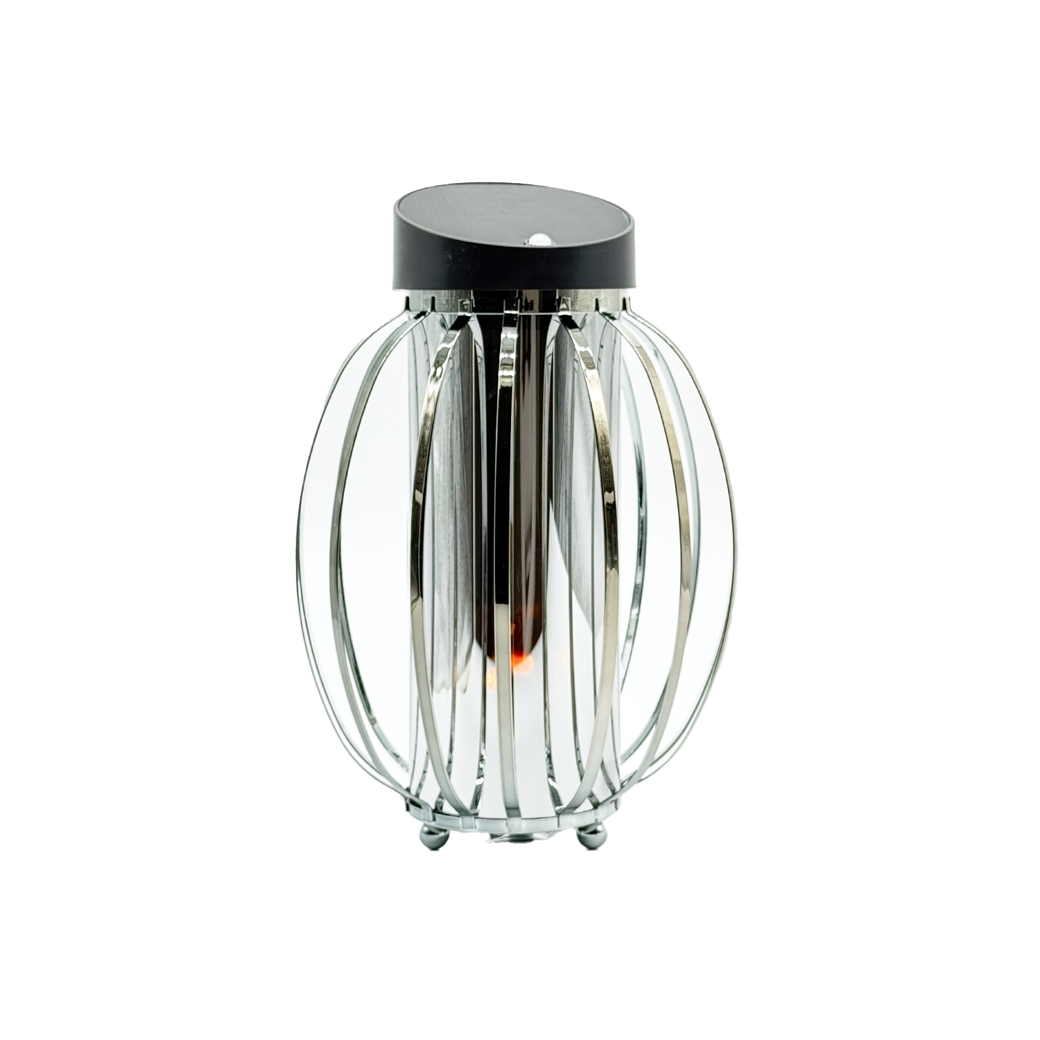 Znicz Solarny LED "Aura" – Srebrny Chrom, Ekologiczny